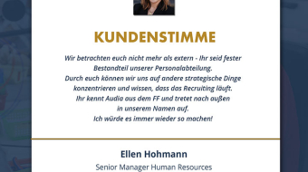Sie suchen Personal in der Produktion und in der Logistik? Mit unserem Recruiting-Service finden wir die passende Strategie für mehr Mitarbeiter in Thüringen - wie bei Audia Akustik in Sömmerda