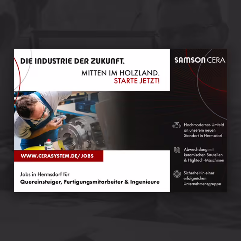 INTENT BRANDS Recruiting Erfolg - Kunde Cera System nach der Recruiting Betreuung durch INTENT BRANDS in Erfurt und Suhl